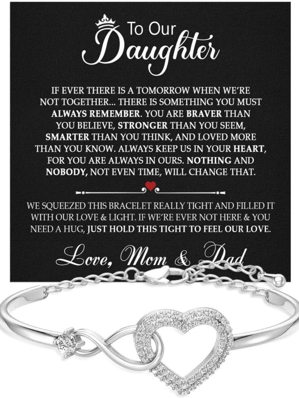 Heartfelt Daughter Bracelet - Meaningful Jewelry Gift from Parents, Love
